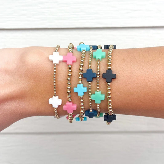 Multicolor Natural Stone Beaded Bracelets – 5 Pieces Set