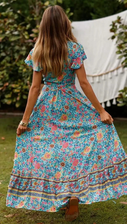 Happie Queens Women Floral Print Bat Sleeve For outings and parties👗🍁🌹🍁