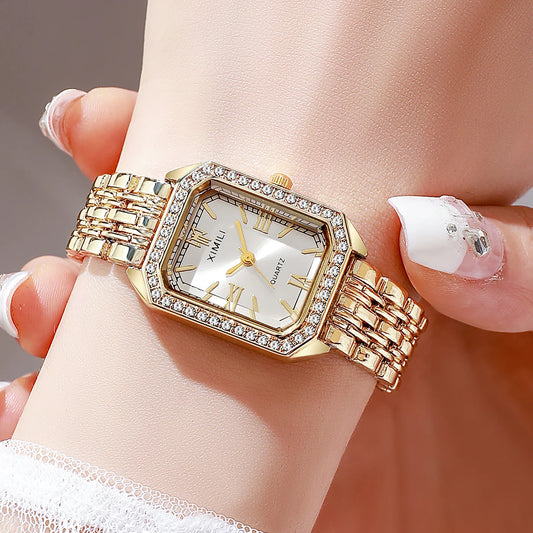 Elegant Square Crystal Women’s Watch