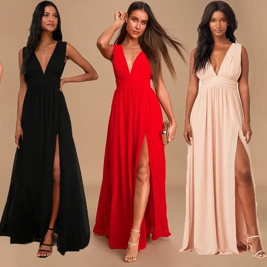 Sexy backless maxi summer dress women mesh long Dress for all occasions and parties 👗🌹♥️🍁