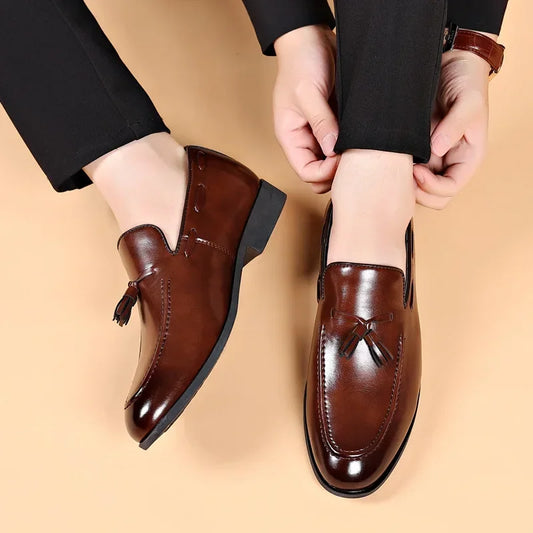 Summer Fashion Casual Leather Shoes Men Large Size Business